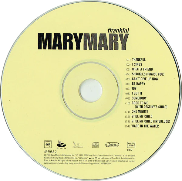Mary Mary - Thankful (CD, Album) - Image 3