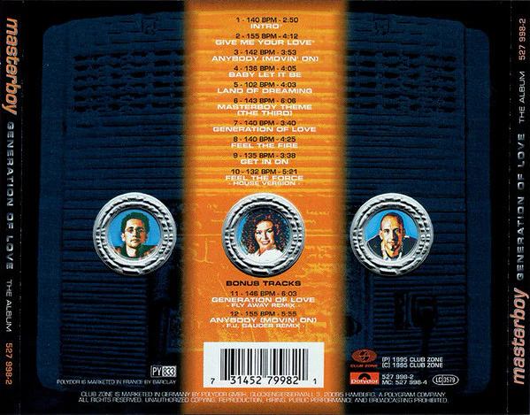 Masterboy - Generation Of Love - The Album (CD, Album) - Image 2