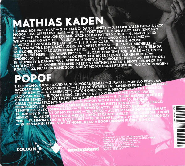 Mathias Kaden & Popof - Cocoon - Mathias Kaden & Popof In The Mix (2xCD, Comp, Mixed) - Image 2