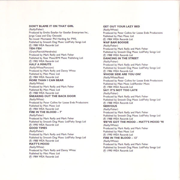 Matt Bianco - The Best Of Matt Bianco (CD, Comp) - Image 2