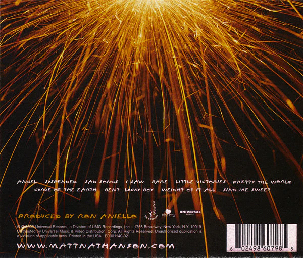 Matt Nathanson - Beneath These Fireworks (CD, Album, RE, EDC) - Image 3