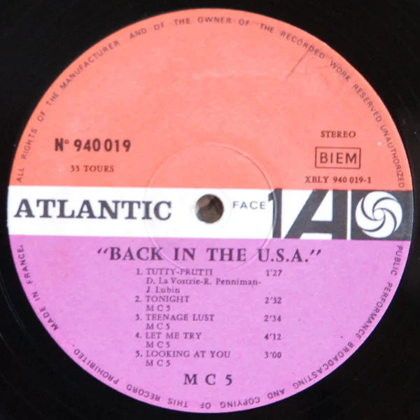 MC5 - Back In The USA (LP, Album) - Image 3