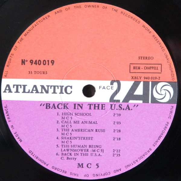 MC5 - Back In The USA (LP, Album) - Image 4