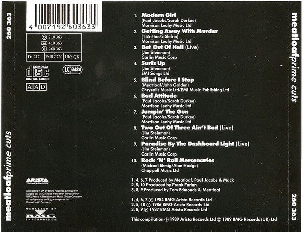 Meat Loaf - Prime Cuts (CD, Comp) - Image 2