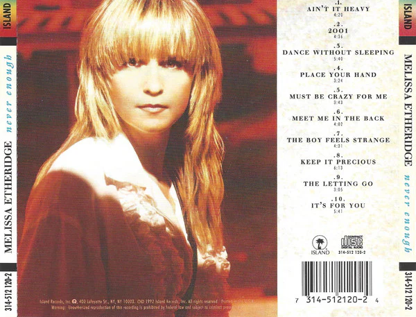 Melissa Etheridge - Never Enough (CD, Album) - Image 2