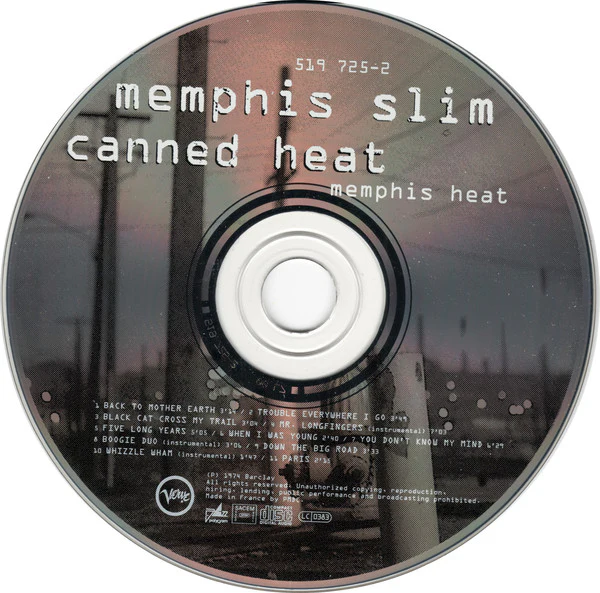 Memphis Slim, Canned Heat - Memphis Heat (CD, Album, RE) - Image 3