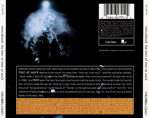 Men At Work - Contraband: The Best Of Men At Work (CD, Comp) - Image 4