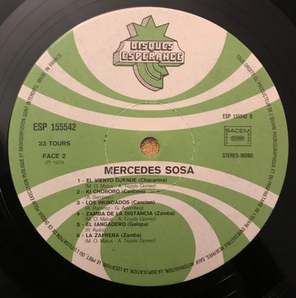 Mercedes Sosa - Canciones Con Fundamento (LP, RE) - Image 4