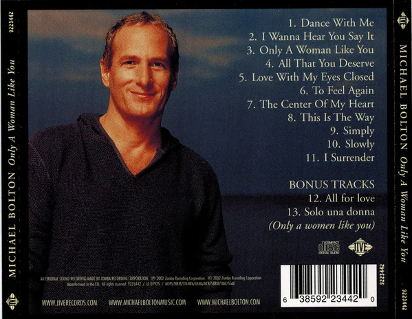 Michael Bolton - Only A Woman Like You (CD, Album) - Image 2
