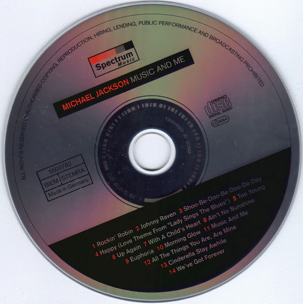 Michael Jackson - Music And Me (CD, Comp, RE) - Image 4