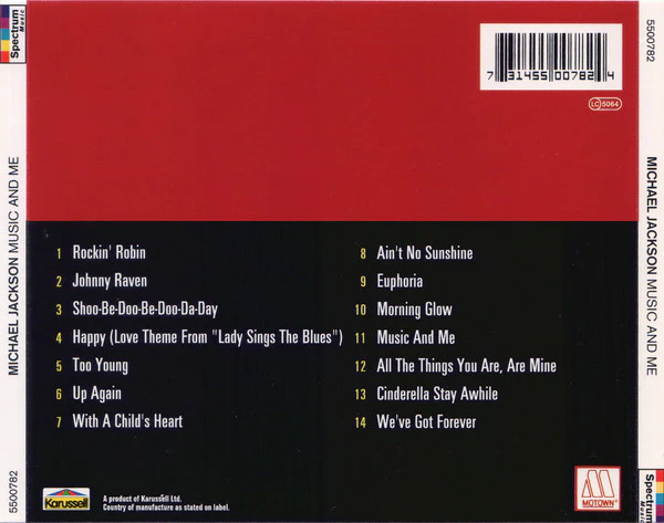 Michael Jackson - Music And Me (CD, Comp, RE) - Image 5