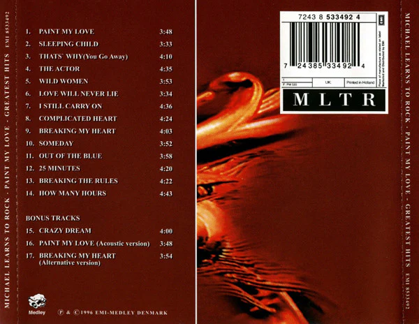 Michael Learns To Rock - Paint My Love - Greatest Hits (CD, Comp) - Image 2