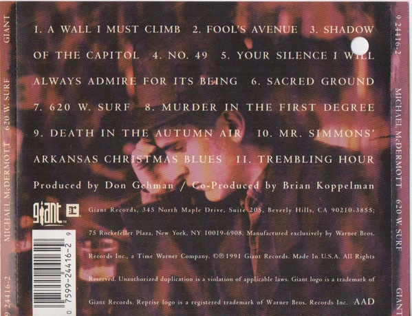 Michael McDermott  - 620 W. Surf (CD, Album) - Image 2