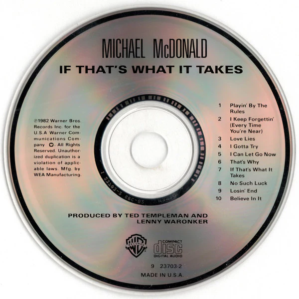 Michael McDonald - If That's What It Takes (CD, Album, RE) - Image 3