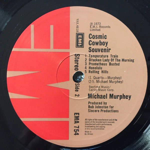 Michael Murphey* - Cosmic Cowboy Souvenir (LP, Album, Gat) - Image 3
