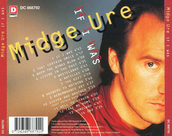Midge Ure - If I Was (CD, Comp) - Image 2