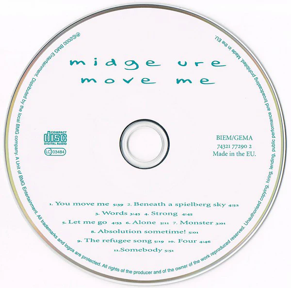 Midge Ure - Move Me (CD, Album) - Image 3