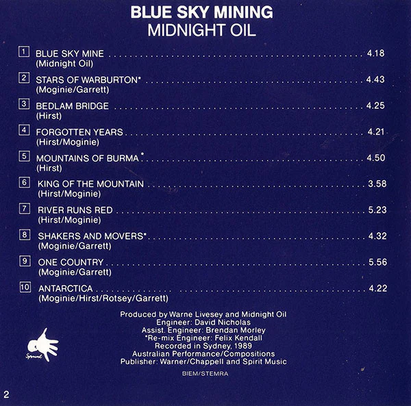 Midnight Oil - Blue Sky Mining (CD, Album, RE) - Image 3