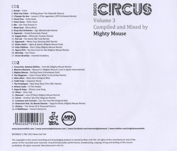 Mighty Mouse - Disco Circus Volume 3 (2xCD, Comp, Mixed) - Image 2