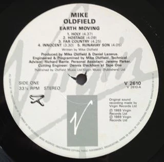 Mike Oldfield - Earth Moving (LP, Album) - Image 5