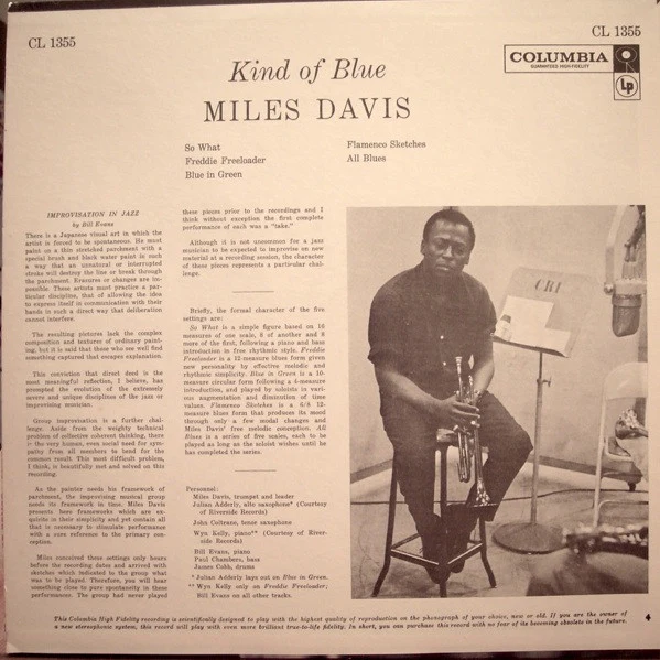 Miles Davis - Kind Of Blue (LP, Album, Mono) - Image 2