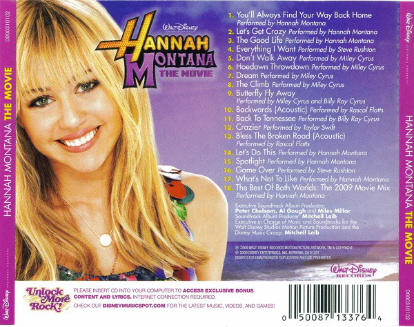 Miley Cyrus, Hannah Montana - Hannah Montana The Movie (CD, Album, Enh) - Image 2