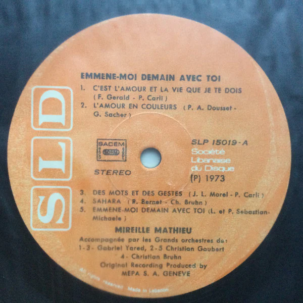 Mireille Mathieu - Emmène-Moi Demain Avec Toi (LP, Comp) - Image 3