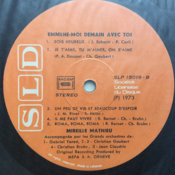 Mireille Mathieu - Emmène-Moi Demain Avec Toi (LP, Comp) - Image 4