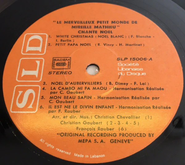 Mireille Mathieu - Le Merveilleux Petit Monde De Mireille Mathieu Chante Noël (LP, Album, Mono) - Image 3