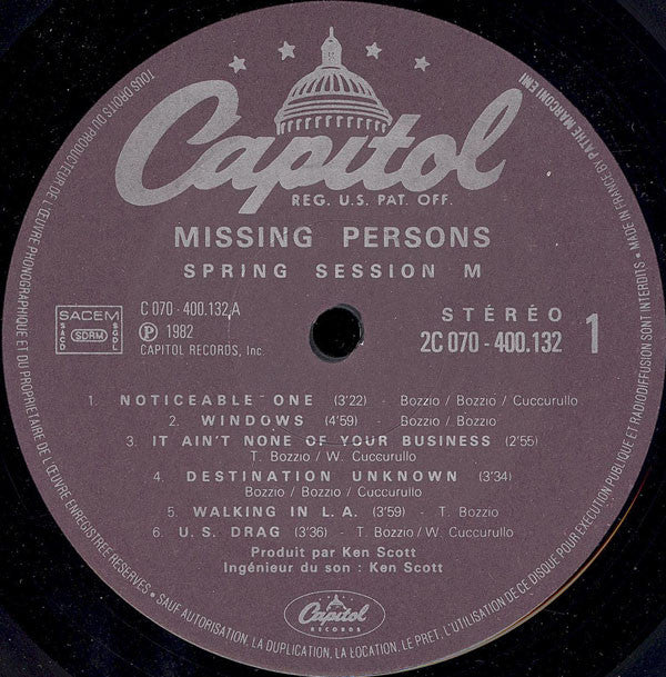 Missing Persons - Spring Session M (LP, Album) - Image 5