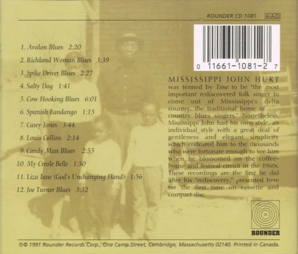 Mississippi John Hurt - Avalon Blues 1963 (CD, Album, RE, RM) - Image 2