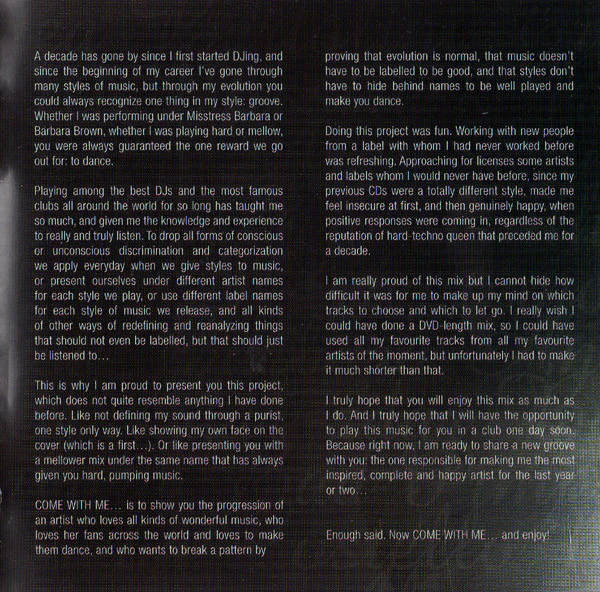 Misstress Barbara - Come With Me... (CD, Comp, Mixed) - Image 5