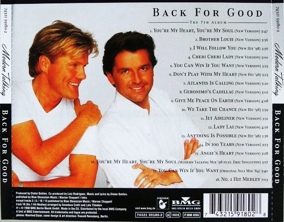 Modern Talking - Back For Good - The 7th Album (CD, Album) - Image 2