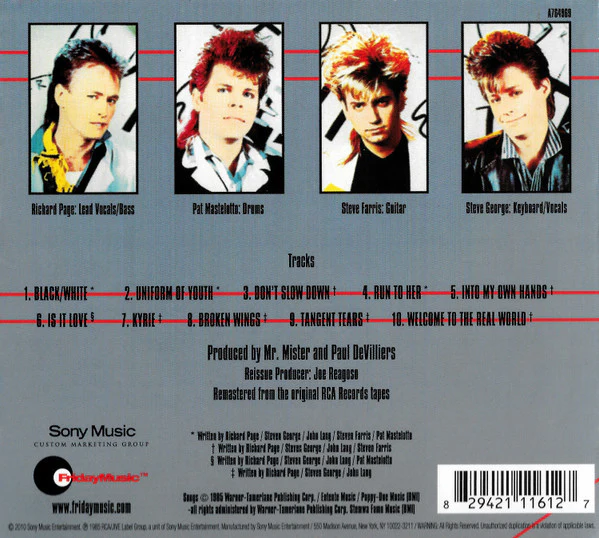 Mr. Mister - Welcome To The Real World (CD, Album, RM, Dig) - Image 2