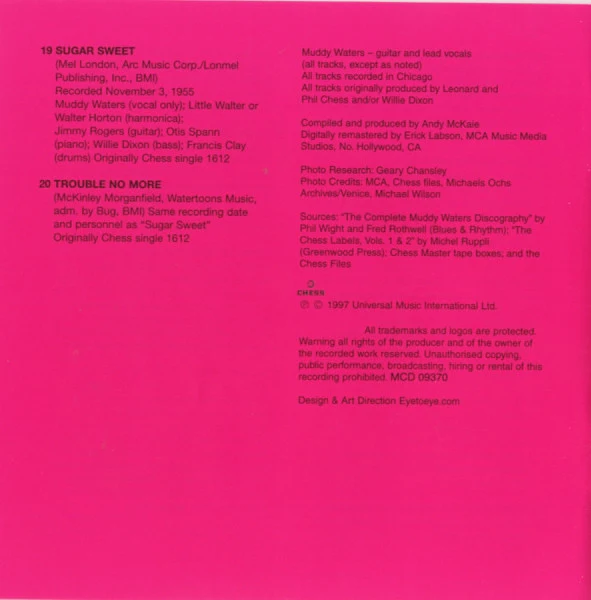 Muddy Waters - His Best 1947 To 1955 (CD, Comp, RE, RM) - Image 5