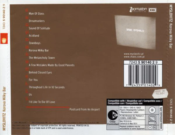 Myslovitz - Korova Milky Bar (CD, Album) - Image 2