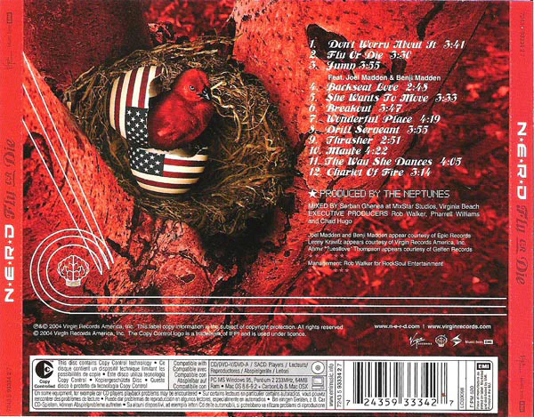 N*E*R*D - Fly Or Die (CD, Album, Copy Prot.) - Image 2