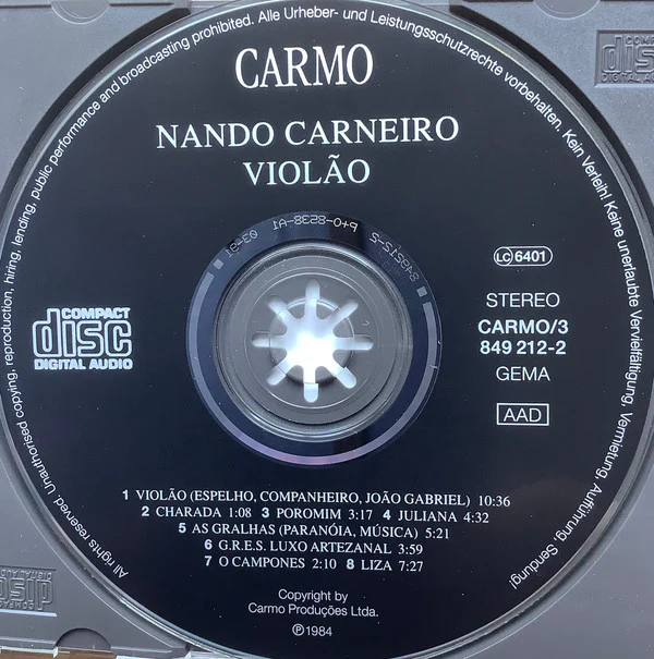 Nando Carneiro - Violão (CD, Album, RE) - Image 3