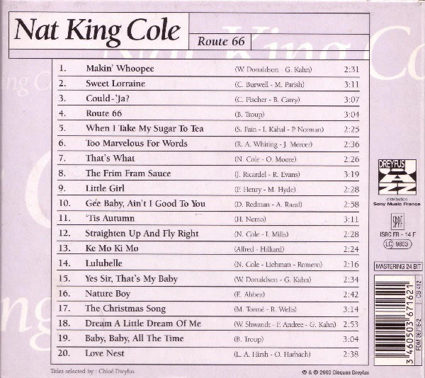 Nat King Cole - Route 66 (CD, Comp, RM, Dig) - Image 2