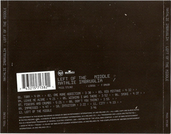 Natalie Imbruglia - Left Of The Middle (CD, Album, RP, Son) - Image 3