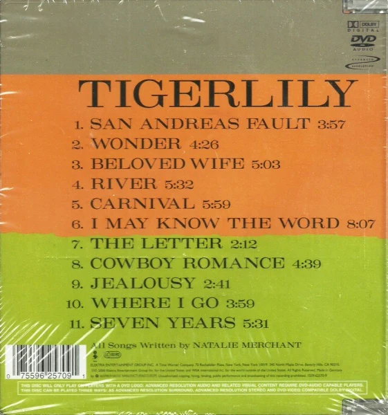 Natalie Merchant - Tigerlily (DVD-A, Album, Multichannel, NTSC) - Image 2