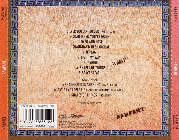 Nazareth  - Rampant (CD, Album, RE, RM) - Image 2