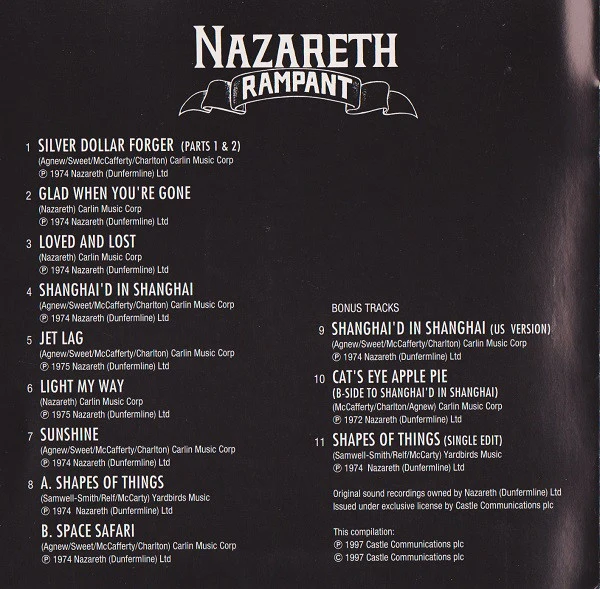 Nazareth  - Rampant (CD, Album, RE, RM) - Image 4