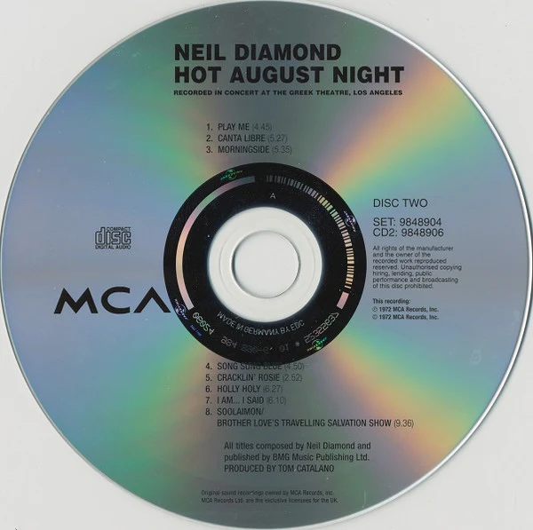 Neil Diamond - Hot August Night (2xCD, Album, RE) - Image 5
