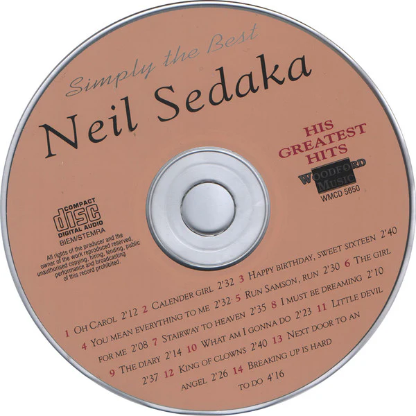 Neil Sedaka - Oh Carol (His Greatest Hits) (CD, Comp) - Image 4