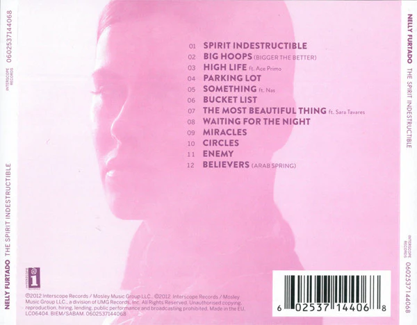 Nelly Furtado - The Spirit Indestructible (CD, Album) - Image 2