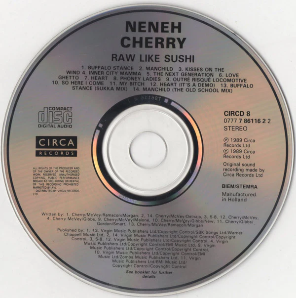 Neneh Cherry - Raw Like Sushi (CD, Album, RP) - Image 3