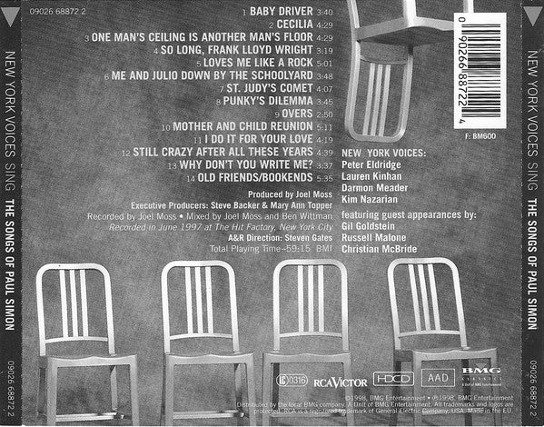 New York Voices - New York Voices Sing The Songs Of Paul Simon (HDCD, Album) - Image 2