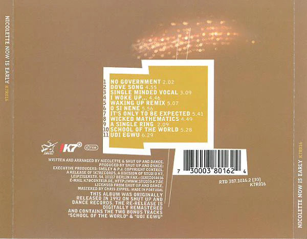 Nicolette - Now Is Early (CD, Album, RE, RM) - Image 2