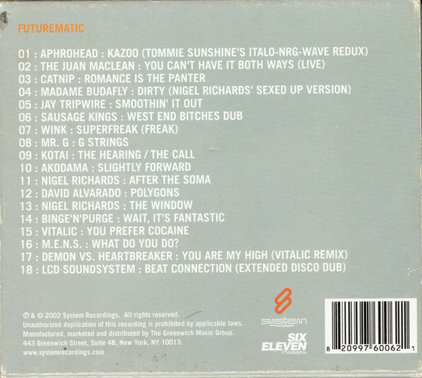 Nigel Richards - Futurematic (CD, Comp, Mixed) - Image 2